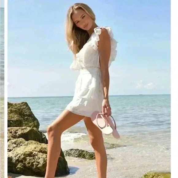 NWT LoveShackFancy CORELLI Mini WHITE Perfect Graduation or Bridal Dress M - Picture 5 of 8